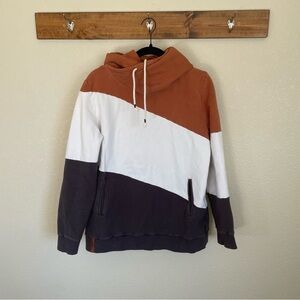 Ampersand Colorblock Thick Hoodie Jacket XXL Cabincore Ski Lodge Wanakome-esque